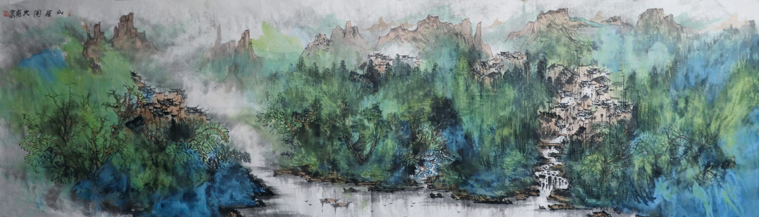 子扬水墨画 山水風景 【公式通販】